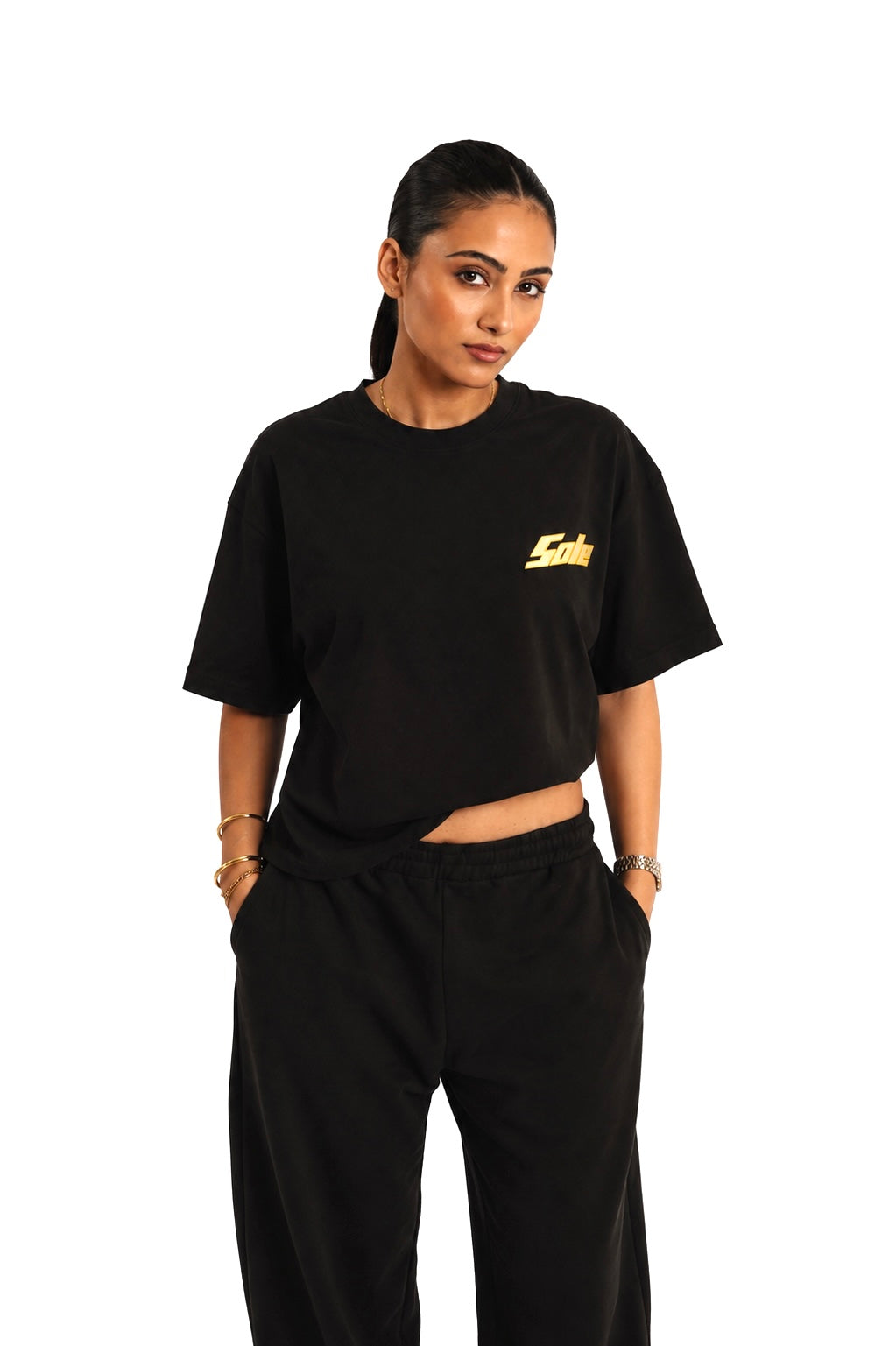 Black HEAVYWEIGHT COTTON T-SHIRT