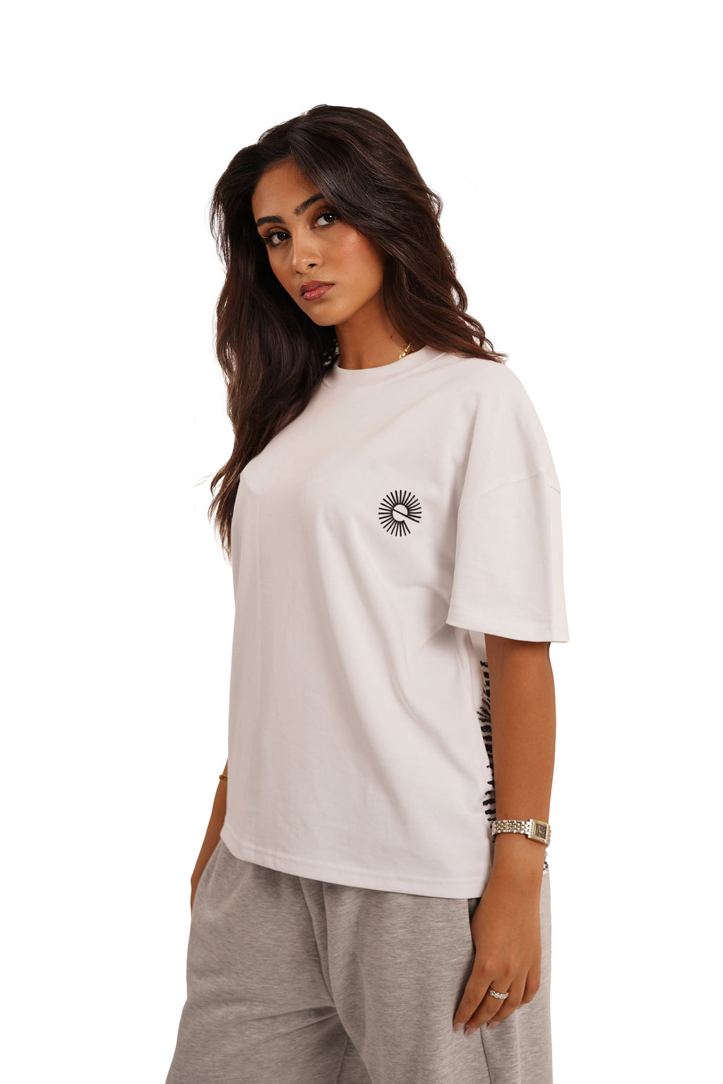 WHITE HEAVY WEIGHT COTTON T-SHIRT
