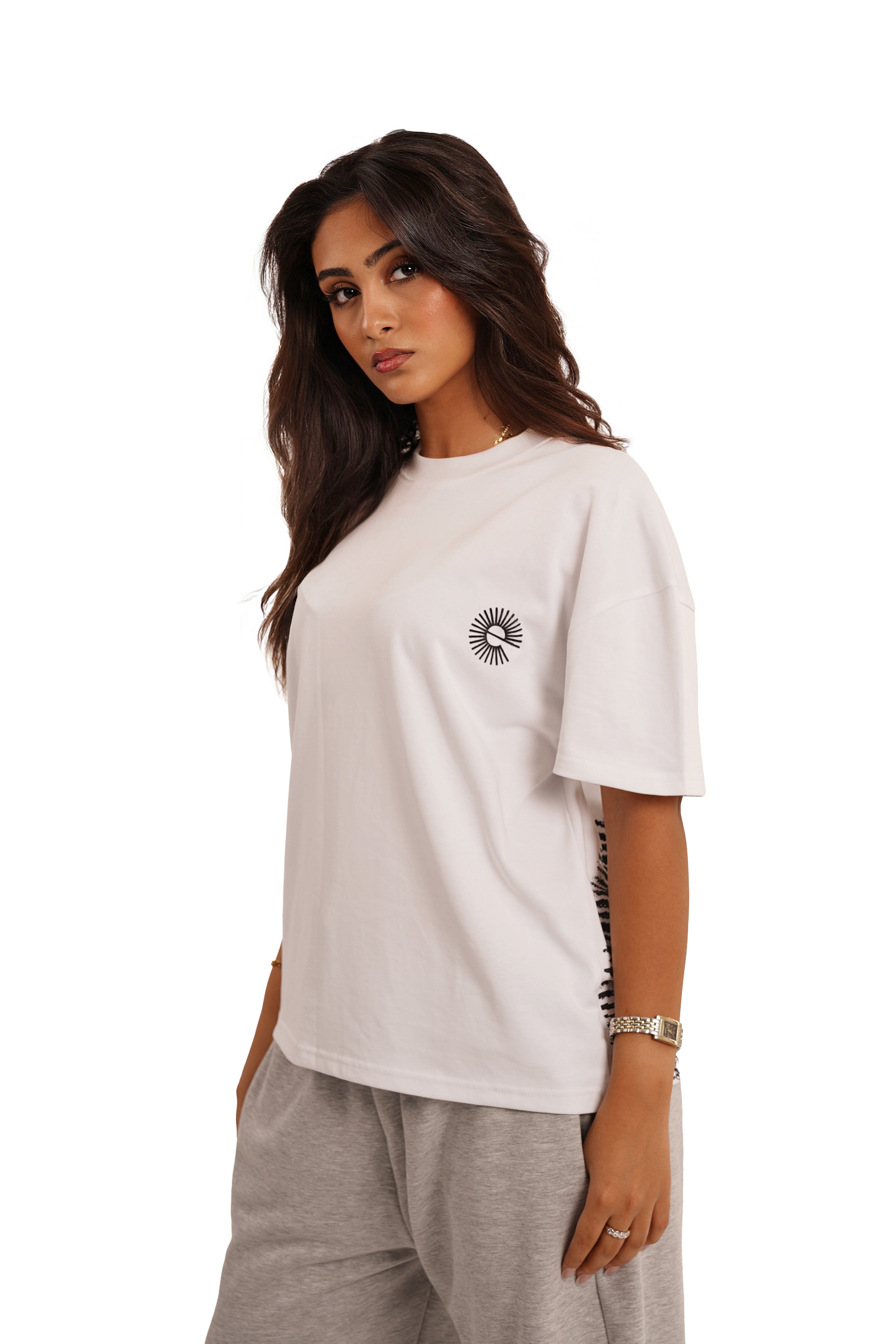 WHITE HEAVY WEIGHT COTTON T-SHIRT